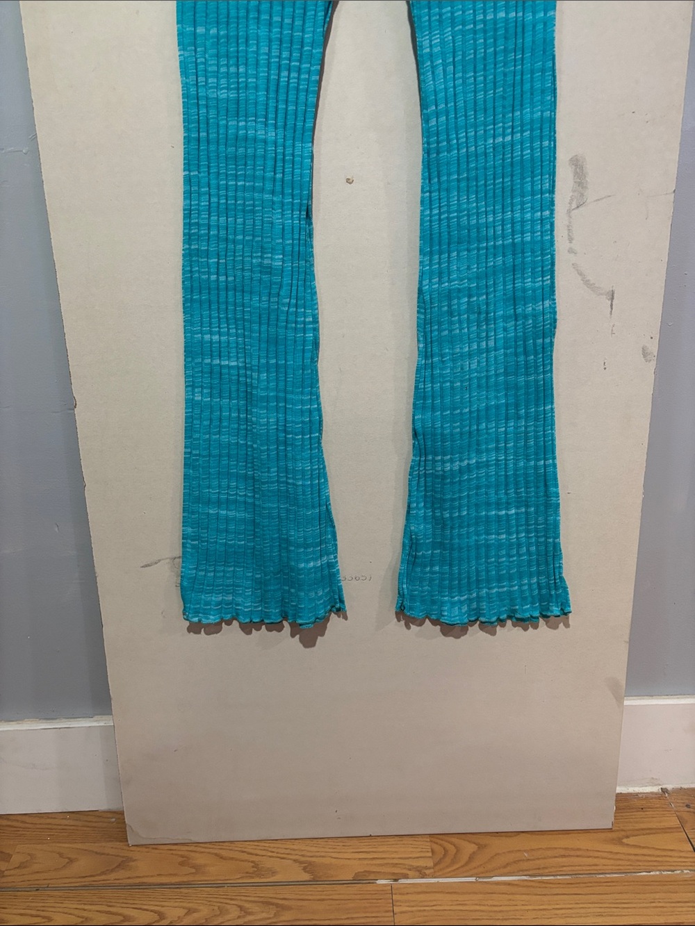 Zara Teal Halter Knit Jumpsuit - Picture 2 of 5